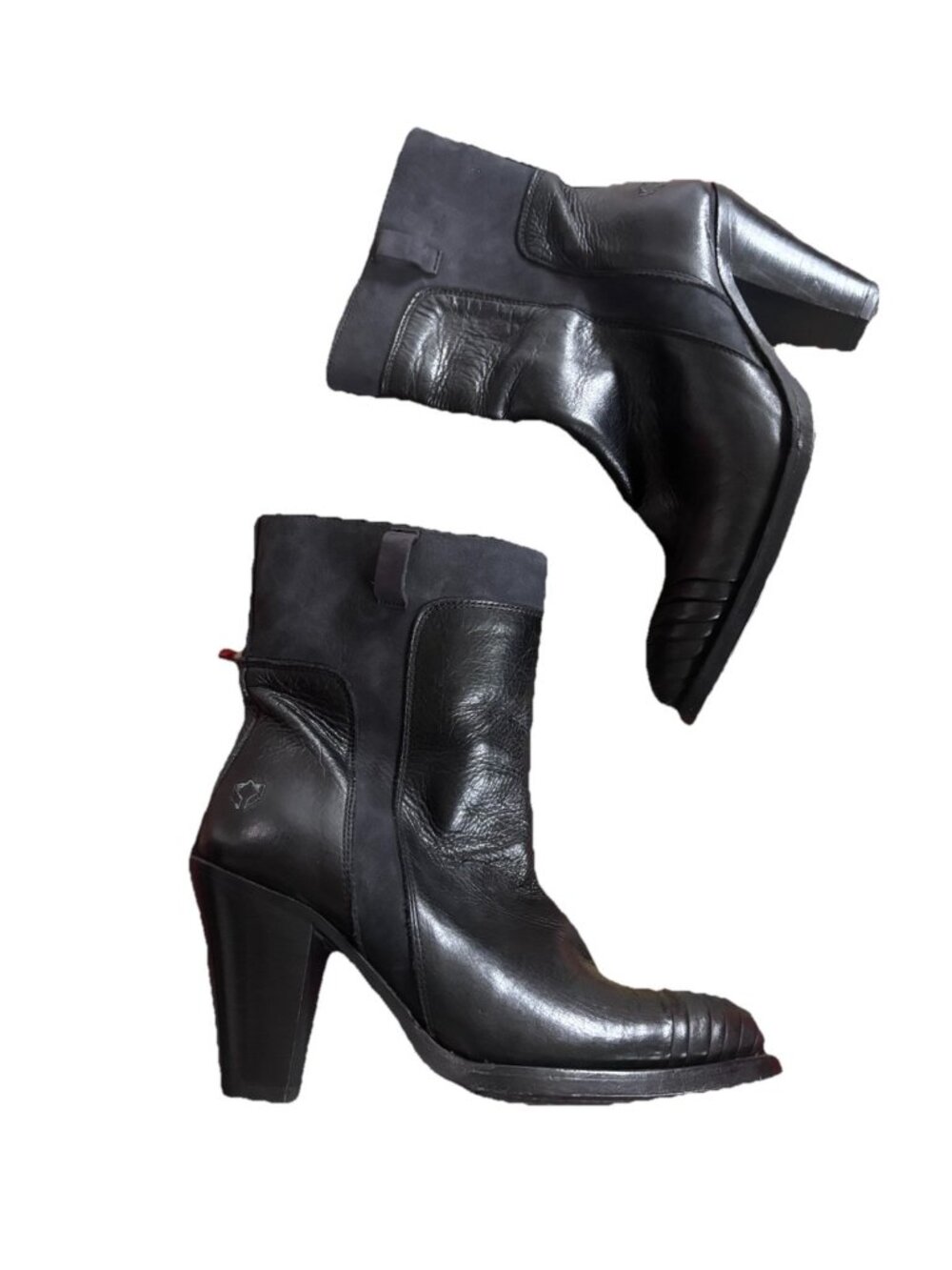 Cobra Society Leather Black Booties 36